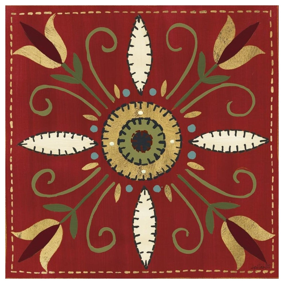 "Festive Tiles I" Digital Paper Print by Anne Tavoletti, 38"x38"