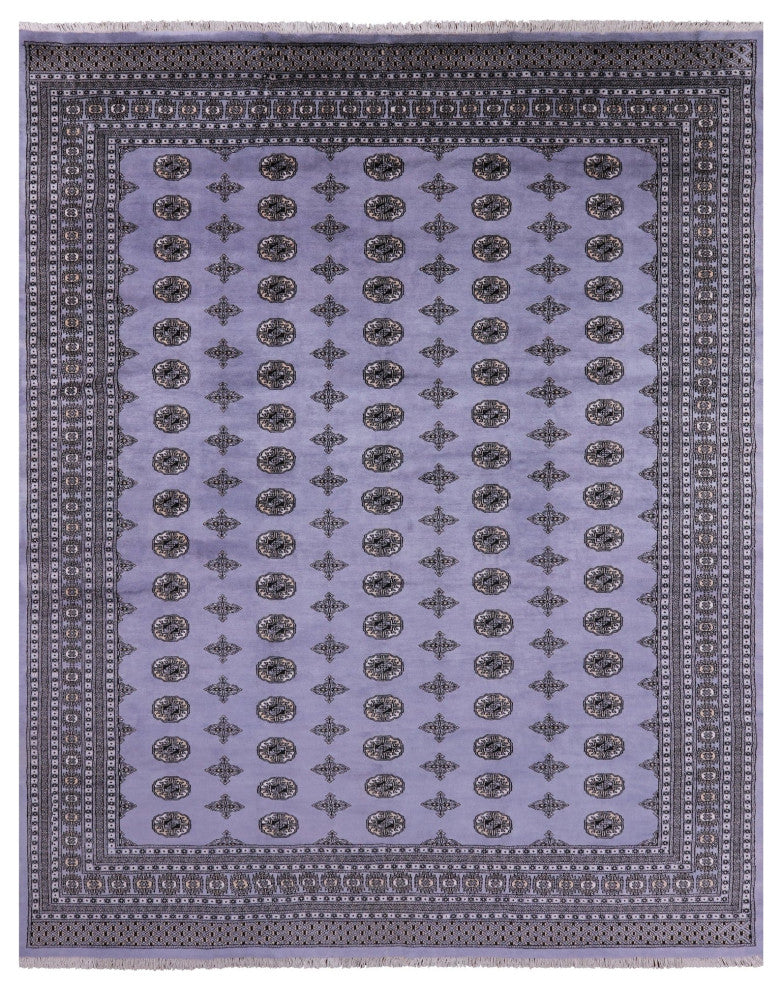 Hand Knotted Silky Bokhara Wool Rug 9' 2" X 11' 7" - Q13786