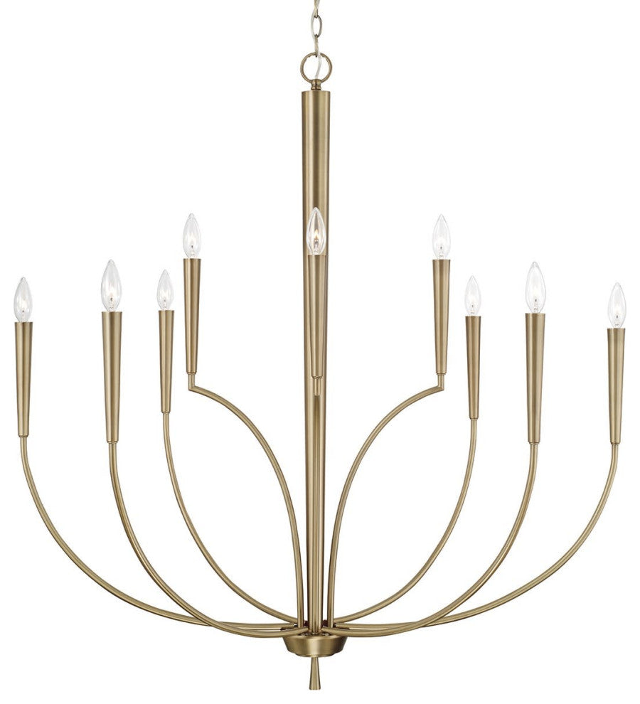 Capital Lighting 445901 Holden 10 Light 40"W Taper Candle - Aged Brass
