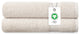 Delara 100% Organic Cotton Plush Hand Towels, Set of 2, 20"x30", Ivory