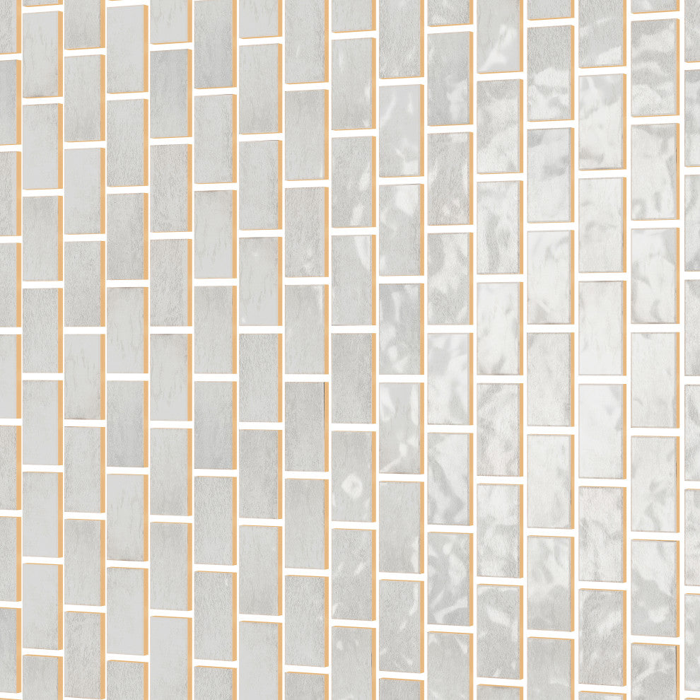 CastelloUSA Anacleto Ceramic Pressed 1"x2" Mosaic Tile, White