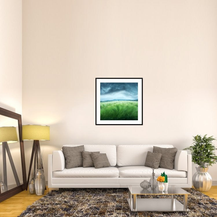 "Barley Field" Framed Digital Print by Floriana Barbu, 38"x38"