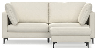 Ava 76-inch Sofa and Ottoman Set in Tightly Woven Performance Fabric