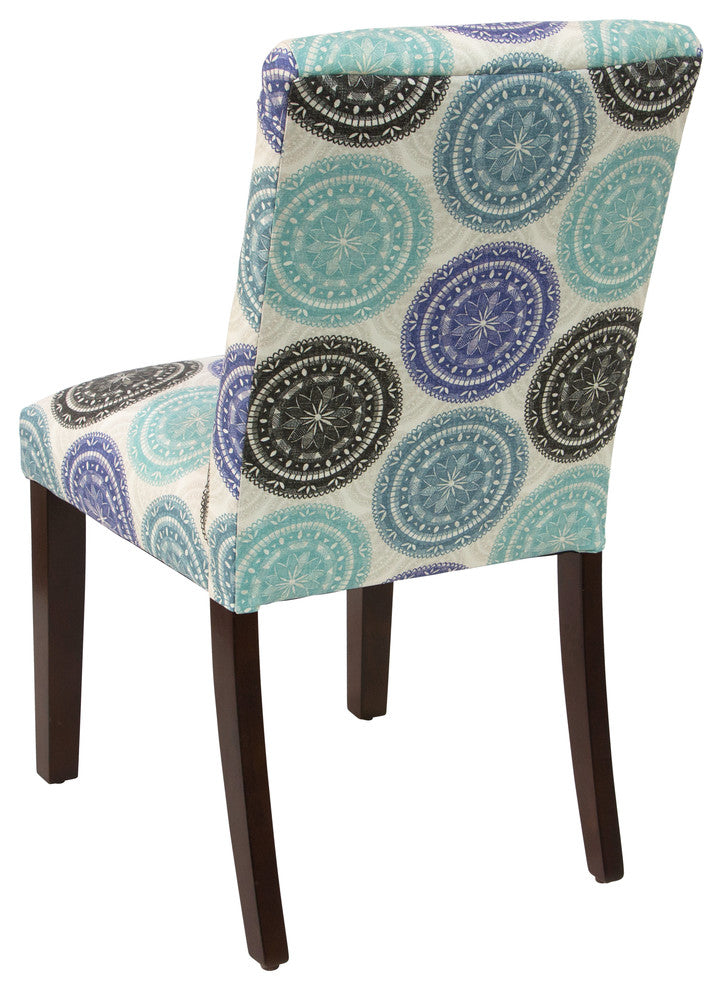 Hughes Dining Chair, Pen Medallion Blue