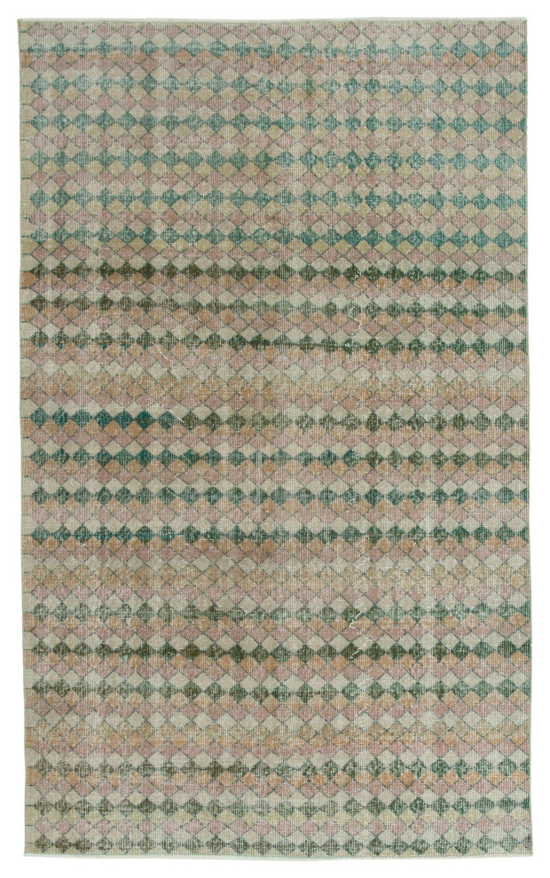 Rug N Carpet - Handmade Turkish 5' 1'' x 8' 4'' Unique Vintage Rug
