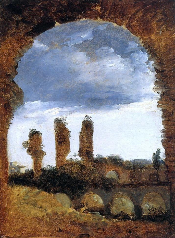 Francois-Marius Granet Ruined Columns in the Colosseum Wall Decal
