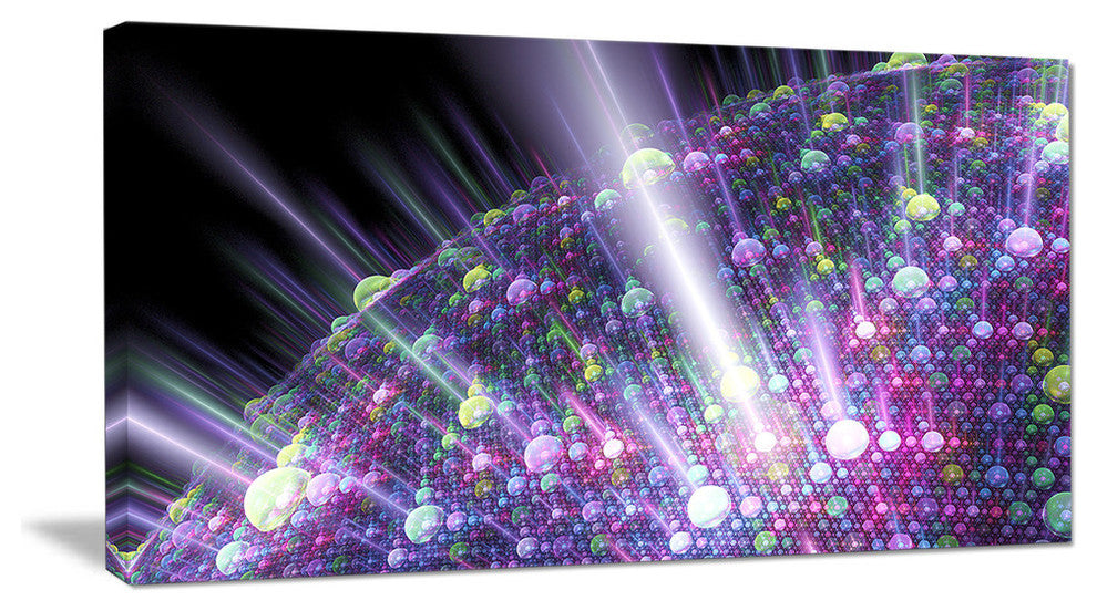 Purple Solar Bubbles Planet, Oversized Abstract Canvas Art Print, 60x28
