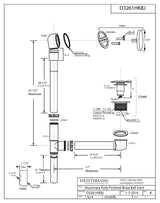 Post Large Kitchen Strainer With InSinkErator Disposal Flange & Stopper, Polished Chrome
