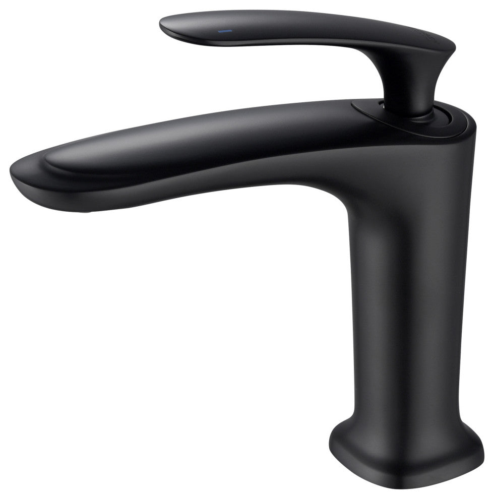 Brianna 7" Single Hole Bathroom Sink Faucet, Matte Black