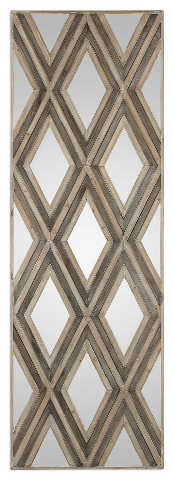 Tahira Geometric Argyle Pattern Wall Mirror
