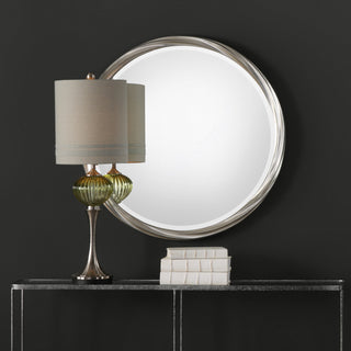 Uttermost Orion Contemporary PU and MDF Wood Decorative Mirror in Silver