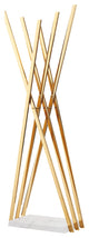 Inspired Home Tejas Coat Rack, Abstract Shape, 6 Hooks, Gold/Chrome, Gold