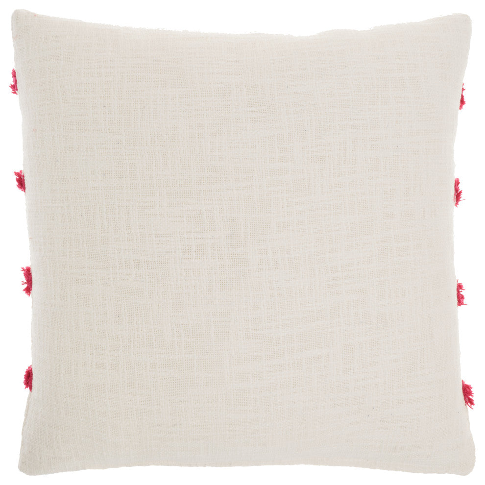 Mina Victory GC576 Throw Pillow, Hot Pink, 18"X18"
