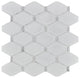 Badajoz 11.5x10.94, Honeycomb Glass Mosaic Tile, White, Sample