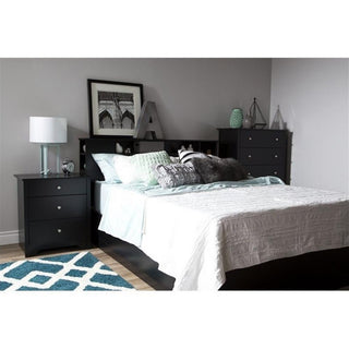 South Shore Vito Nightstand in Pure Black