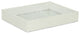 Labai Tray with Mirrored Interior, White Silver