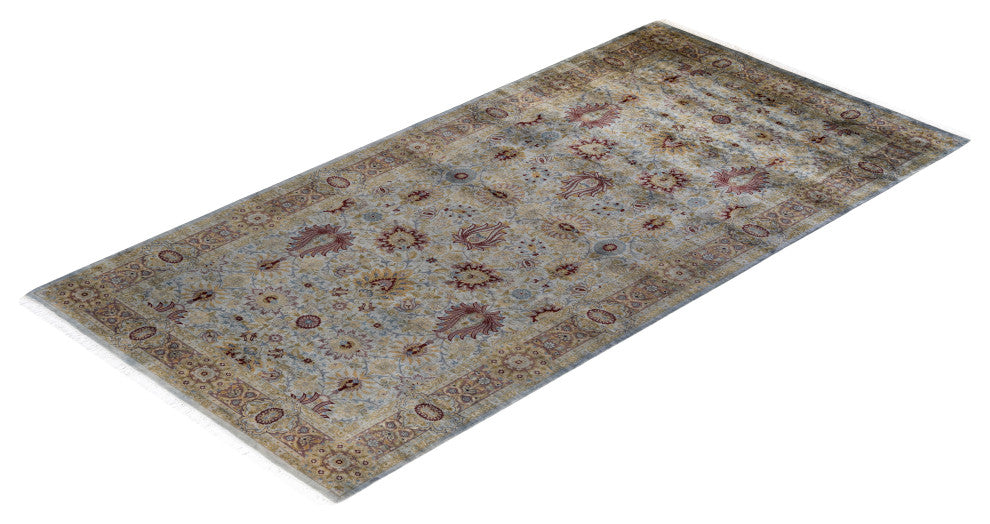 Fine Vibrance, One-of-a-Kind Hand-Knotted Area Rug Gray, 5' 3" x 10' 7"
