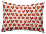 14" x 20" Simple Tulip Design Decorative Indoor Pillow, Bright Orange