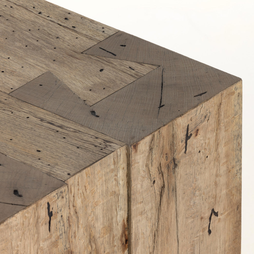 Abaso Console Table-Rustic Wormwood Oak