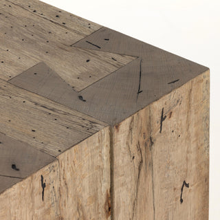 Abaso Console Table-Rustic Wormwood Oak