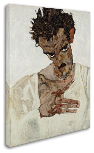 Egon Schiele 'Self Portrait' Canvas Art, 19 x 14