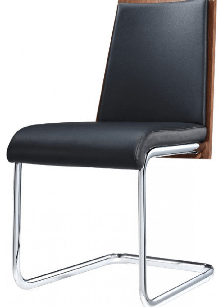 Morgan - Modern Black & Walnut Dining Chair (Set Of 2)