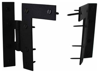Pair Offset H-L Cabinet Hinge Wrought Iron 4 1/2" H Renovators Supply