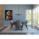 Parkhurst Collection Five-Light Matte Black Clear Glass Chandelier Light