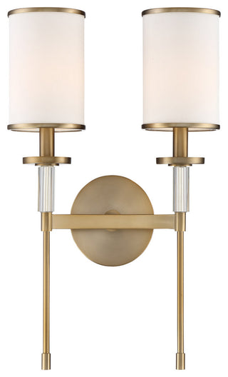 Crystorama HAT-472-VG, 2-Light Wall Mount, Vibrant Gold