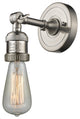 Bare Bulb 1 Light Sconce, Brushed Satin Nickel