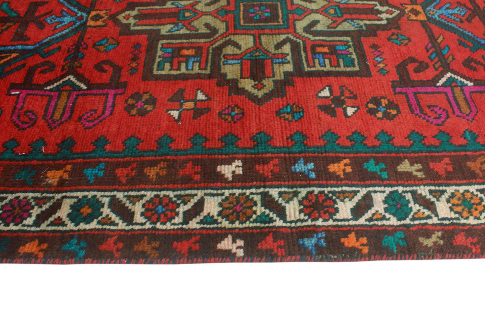 Fine Vintage Distressed Aline Red/Beige Runner, 3'1x12'5