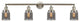 Bell 4-Light 42" Bath Vanity Light, LED, Brushed Satin Nickel, Plated Smoke
