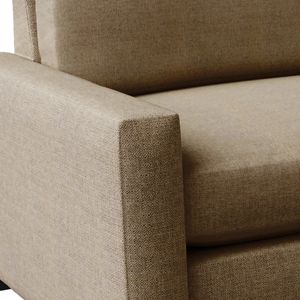 Nativa Interiors Revolution 95" Sofa, Brown, Depth: Deep Plush