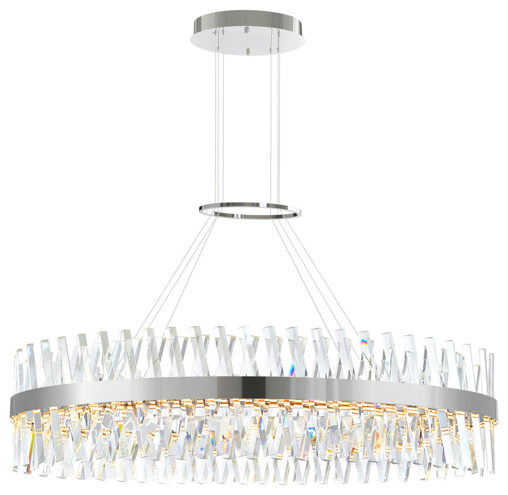 Glace Integrated LED Chrome Chandelier