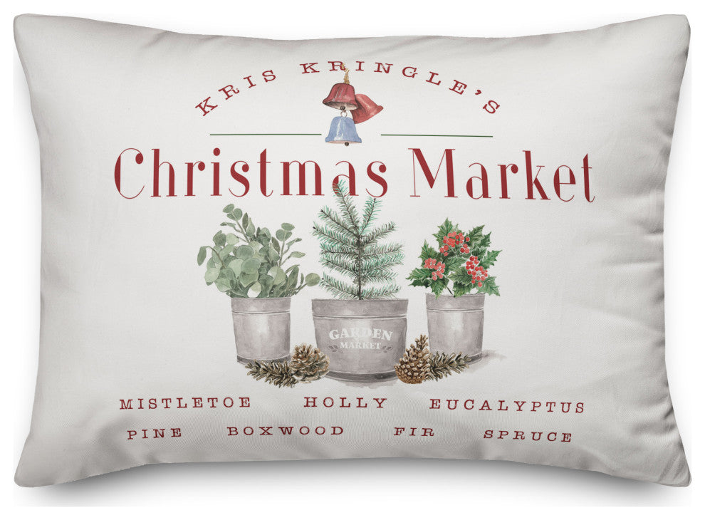 Kringle Christmas Market 7 20x14 Spun Poly Pillow