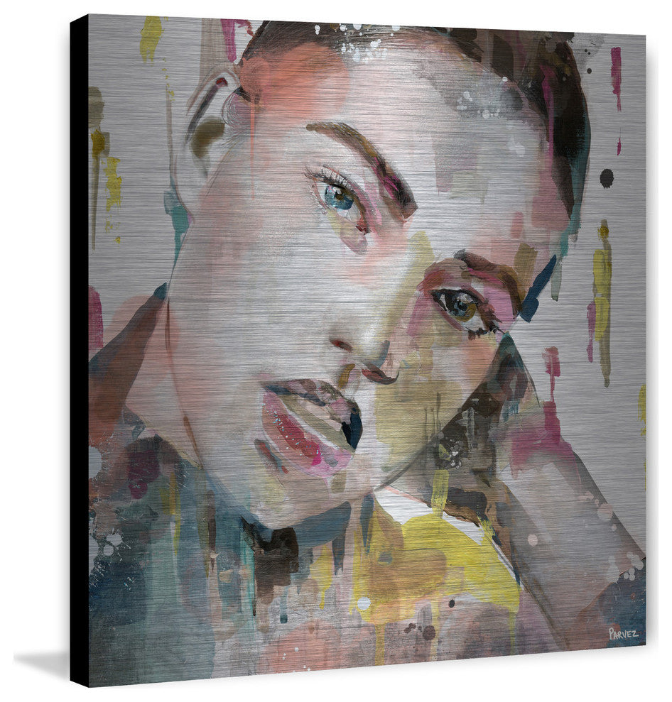 "Alluring Chic" Painting Print on Brushed Aluminum, 48"x48"