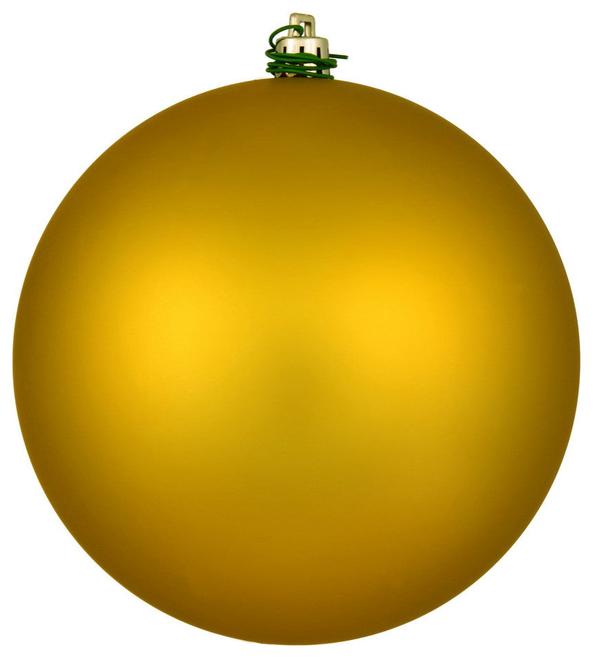 Vickerman 10" Medallion Gold Matte Ball Ornament