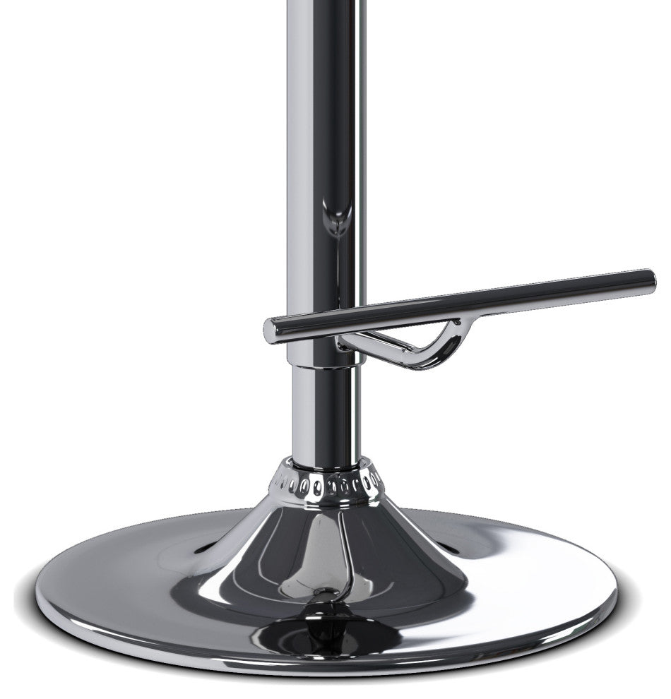 Marana Bentwood Gas Lift Bar Stool, Light Wood, Denim Blue