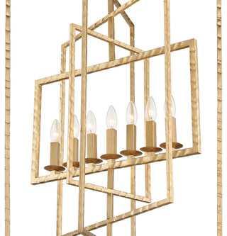 Capri 7 Light Antique Gold Chandelier