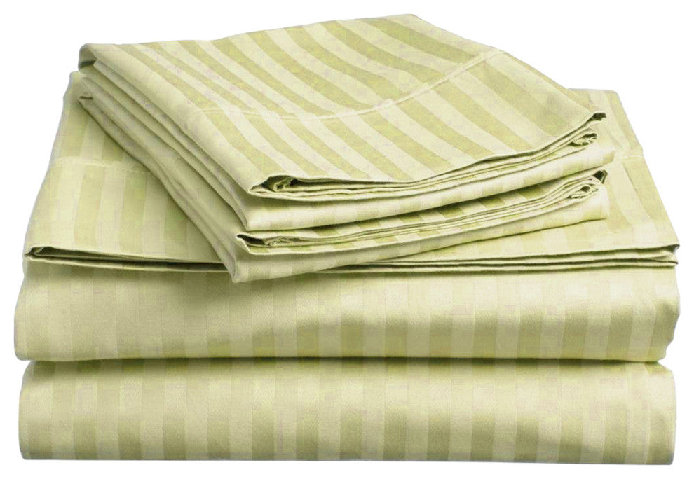 Lux Decor Collection Ultra-Soft Luxury 4 Piece Bed Sheet, Green, King