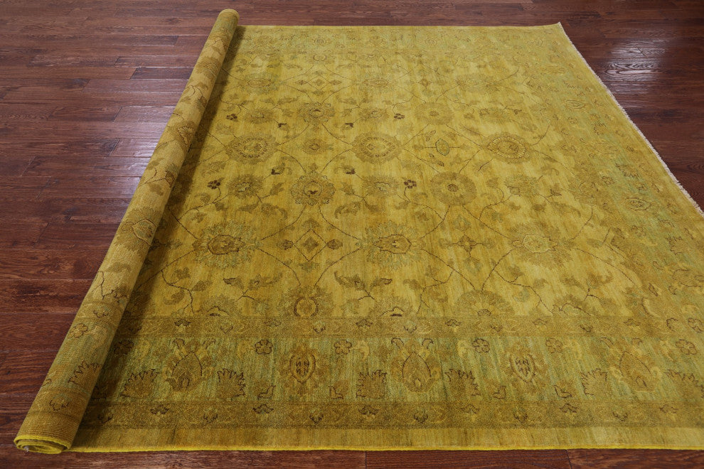 8' 0" X 9' 10" Full Pile Overdyed Handmade Wool Rug - Q12703