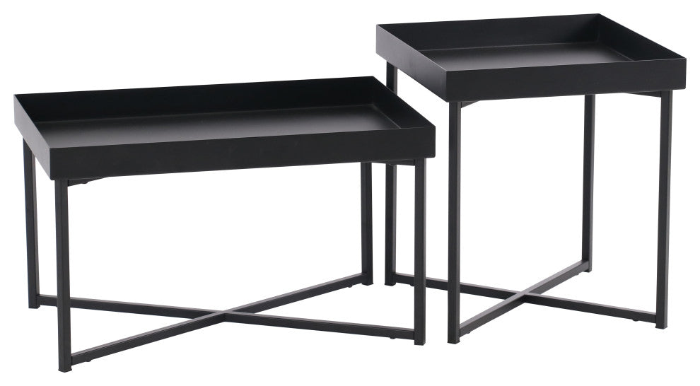 Metal Coffee Tables, 2-Piece Set