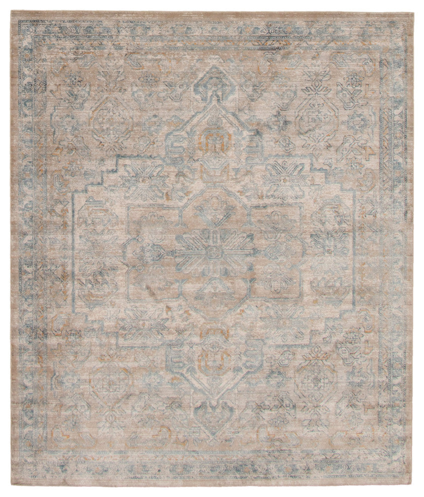 eCarpetGallery Living Room Rug, Beige, Grey, 6'7" x 9'10"