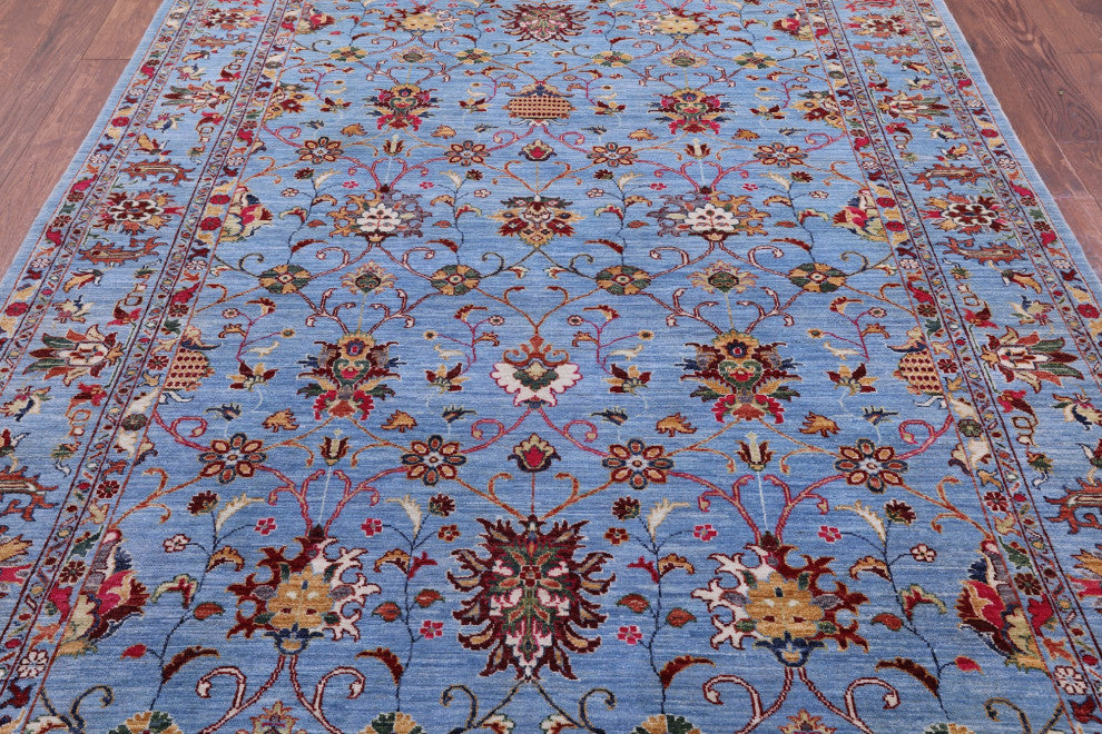 Hand-Knotted Persian Tabriz Wool Rug 6' 9" X 9' 3" - Q12773