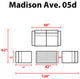 kathy ireland Madison Ave. 5 Piece Aluminum Patio Furniture Set 05d, Midnight