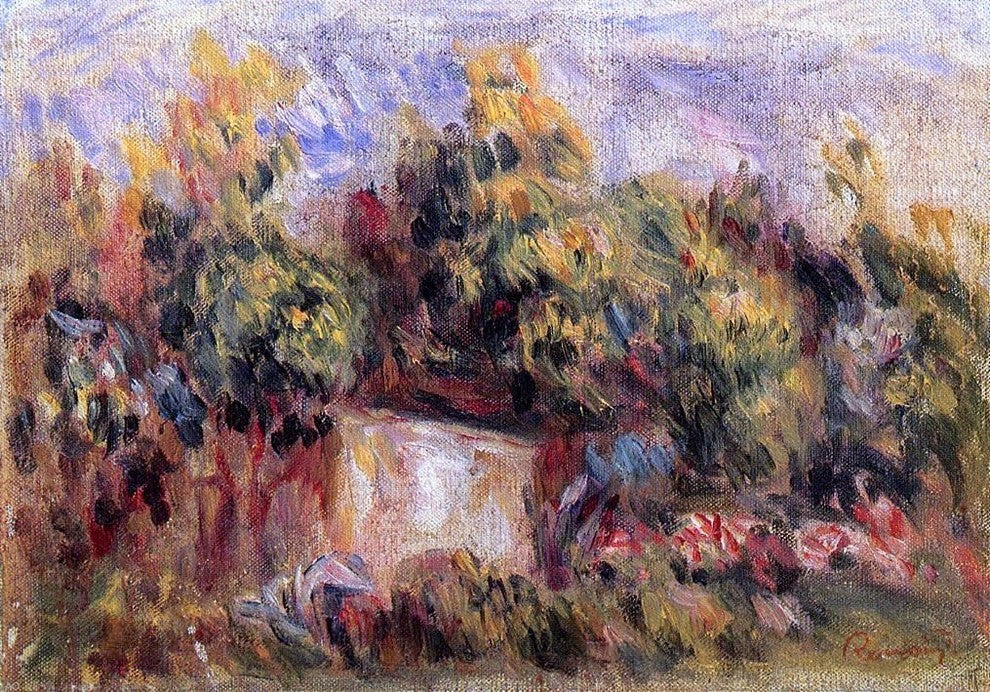 Pierre Auguste Renoir Cottage near Collettes, 18"x27" Wall Decal