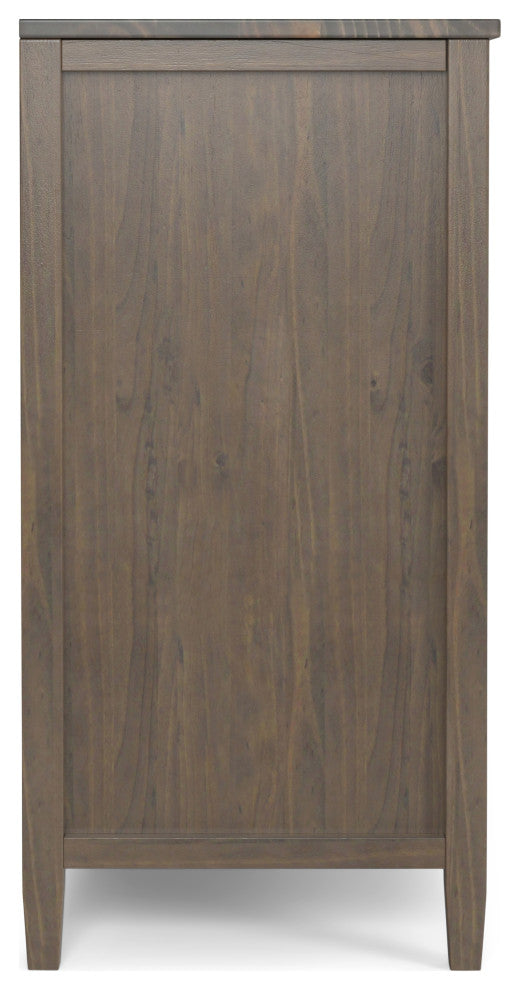 Ela Solid Wood Sideboard, Smoky Brown