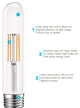 T9 LED Tube Edison Bulb Warm White 550lm Dimmable E26 4-Pack