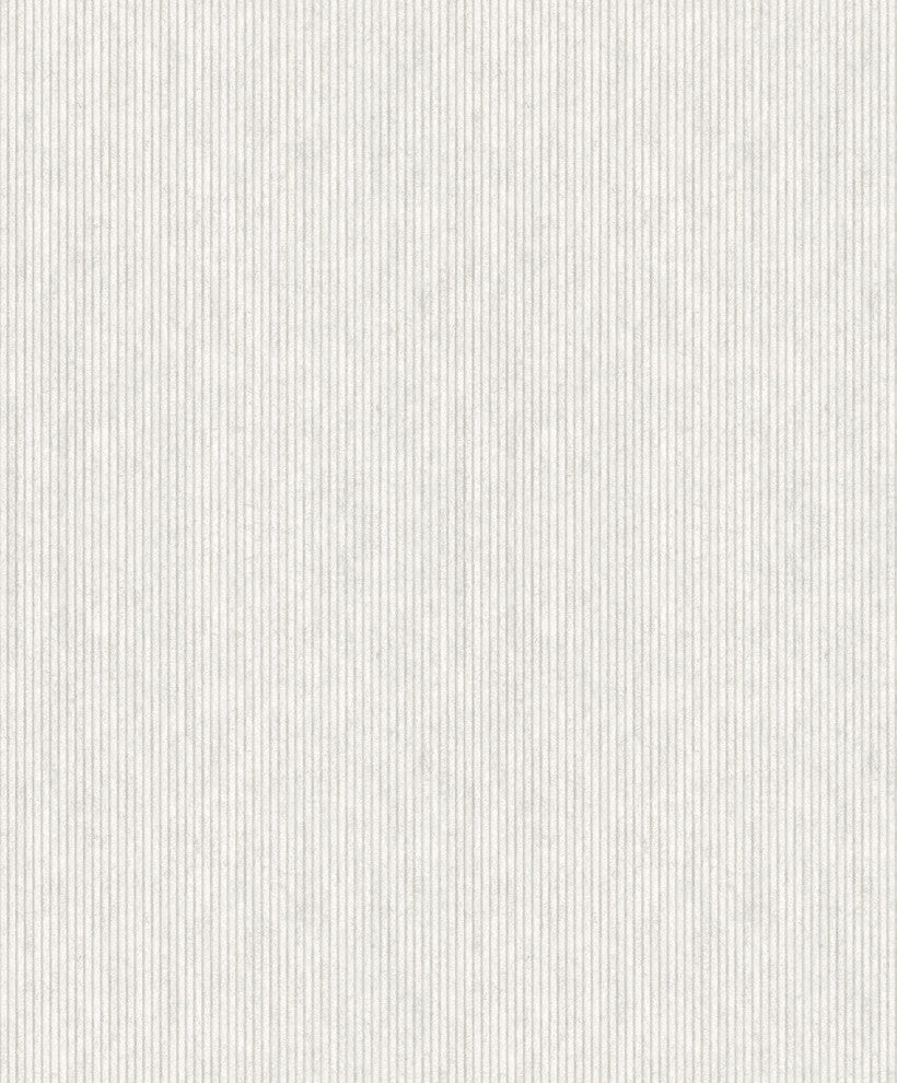 Stripes Textured Wallpaper, Thin Vertical Stripes, 32279, White, One Roll