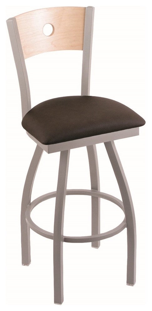 Holland Bar Stool, 830 Voltaire 36 Bar Stool, Anodized Nickel Finish